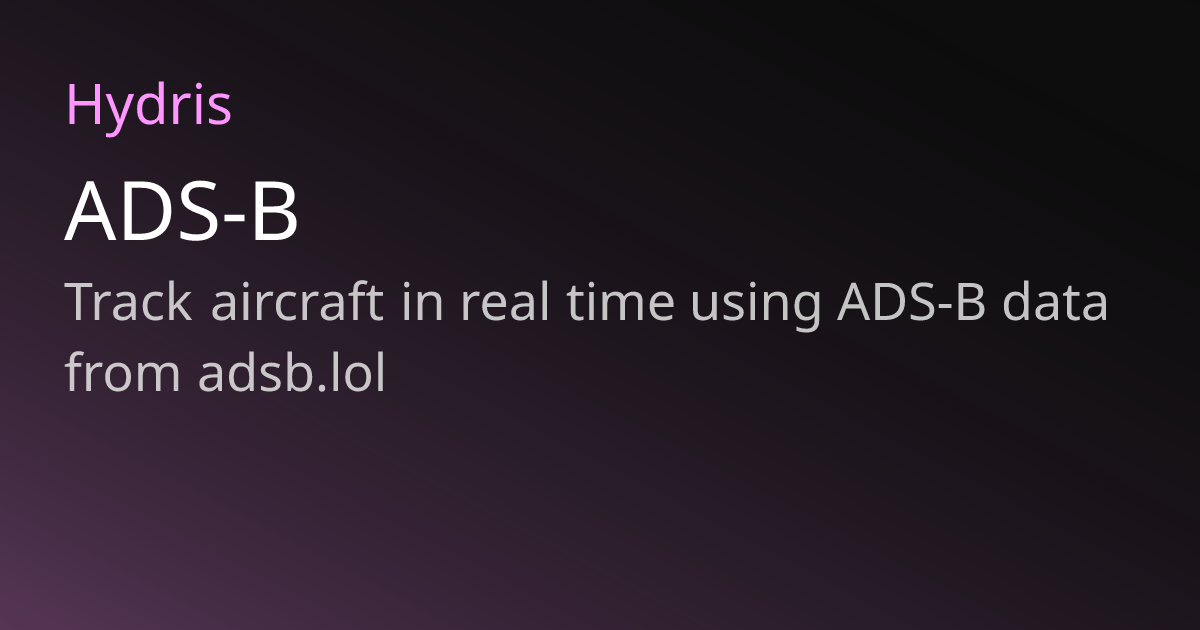 ADS-B | Hydris
